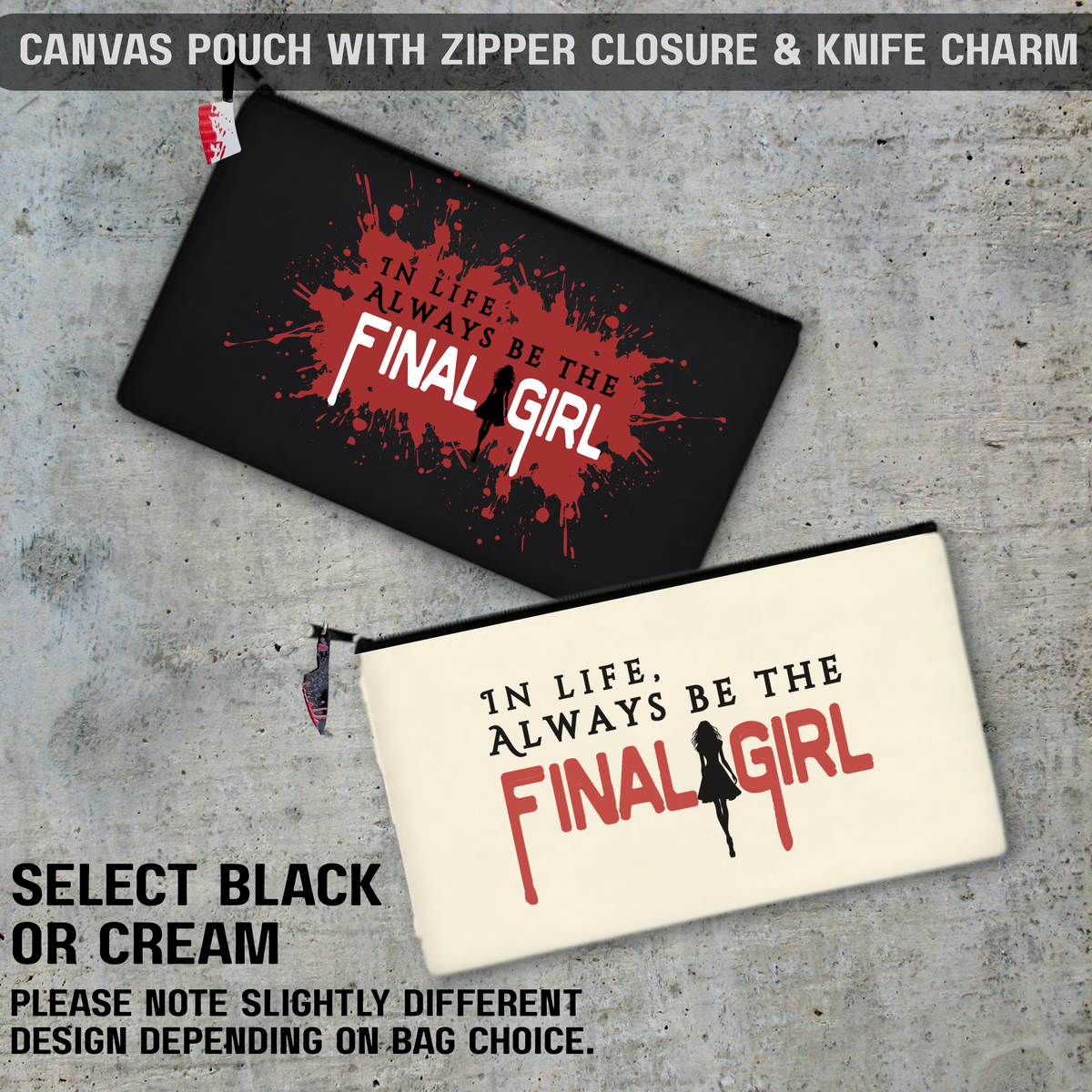 FINAL GIRL Horror Bags & Totes – Choose Your Bag Style and Spooky Design