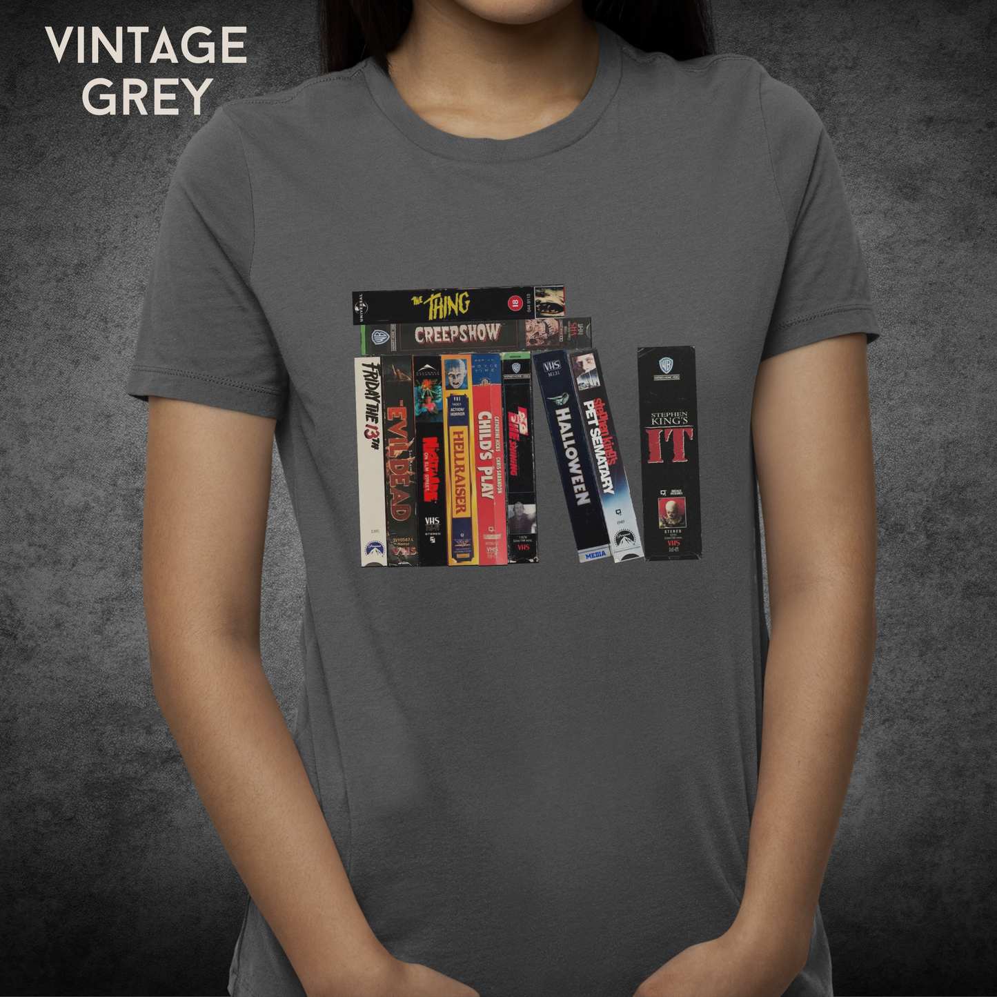 Retro Horror VHS Unisex Tee Comfort Colors 1717 | Vintage Slasher Movie Shirt | Horror VHS Tape Graphic Tee