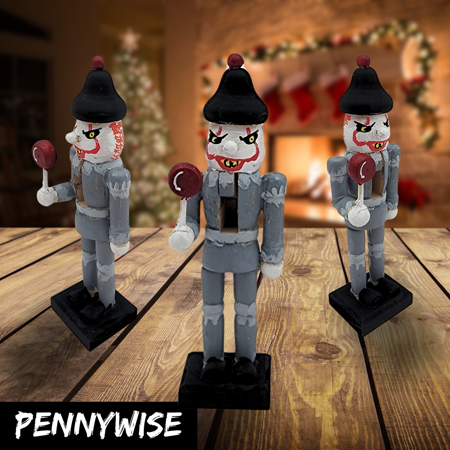 Horror Themed Nutcrackers | Hand Painted Killer Christmas Décor | Jason, Michael, Freddy, Pennywise, Leatherface, Art the Clown