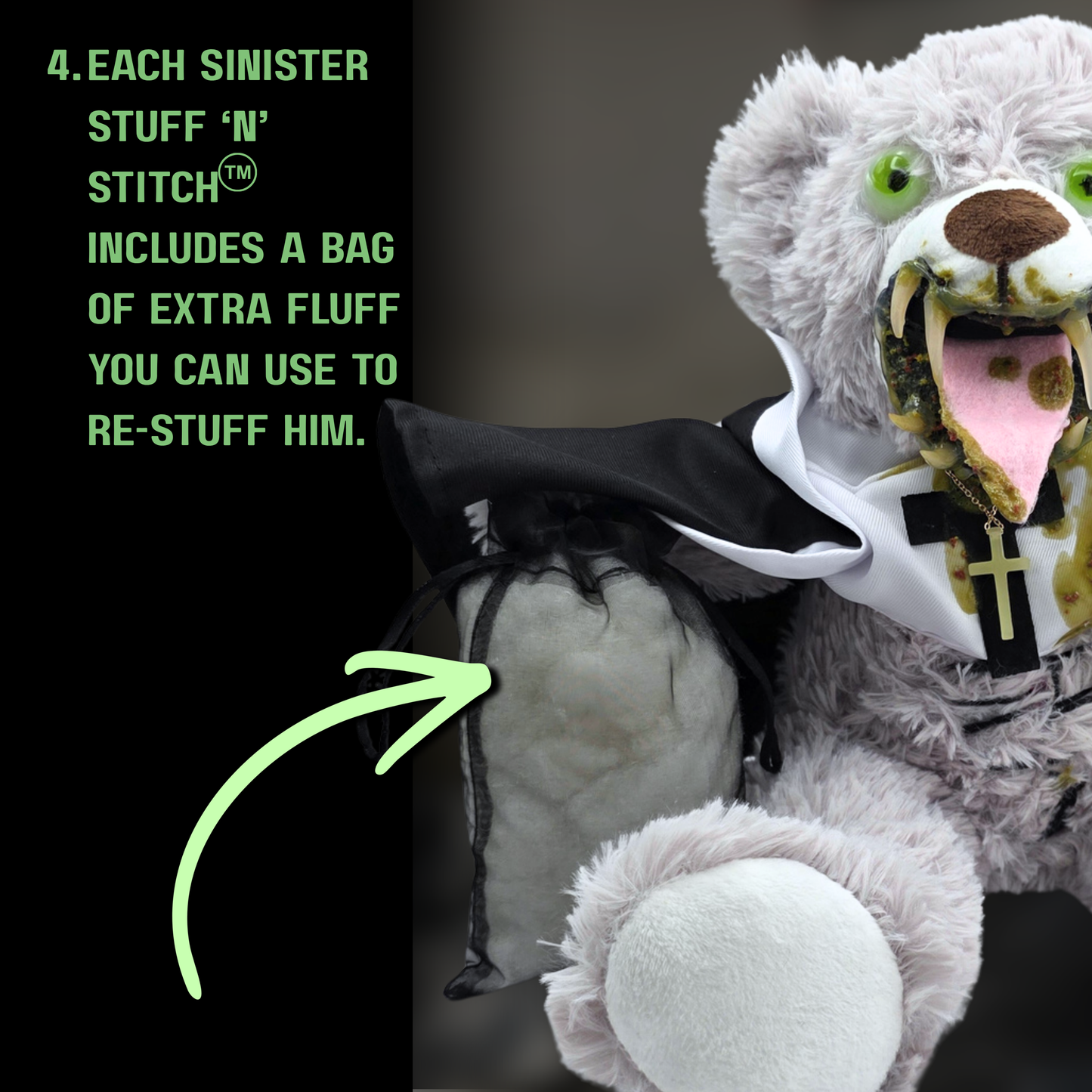 Sinister Stuff 'N' Stitch™ Possessed Bear Plush