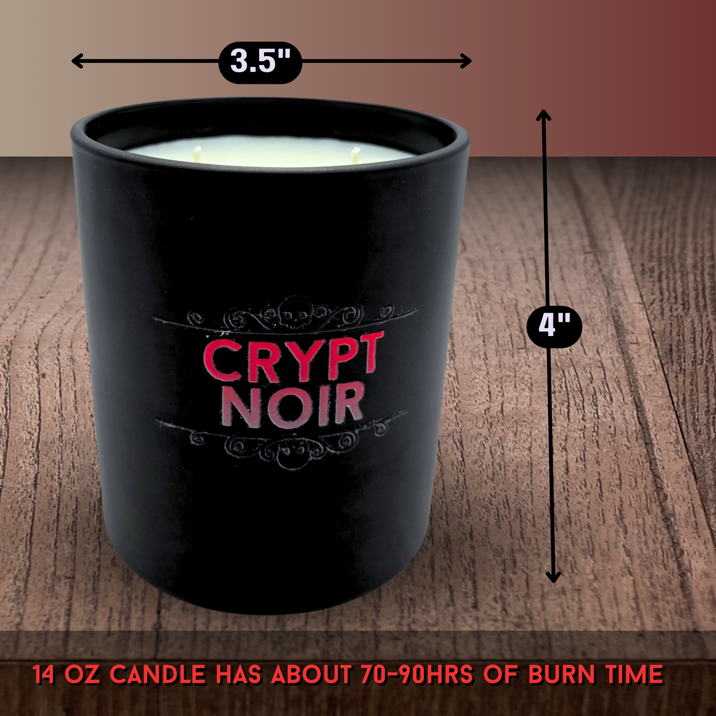 Crypt Noir HorrorLux Dragons Blood Candle & Wax Melts, Gothic Luxury Patchouli Clove Horror Candle Gift
