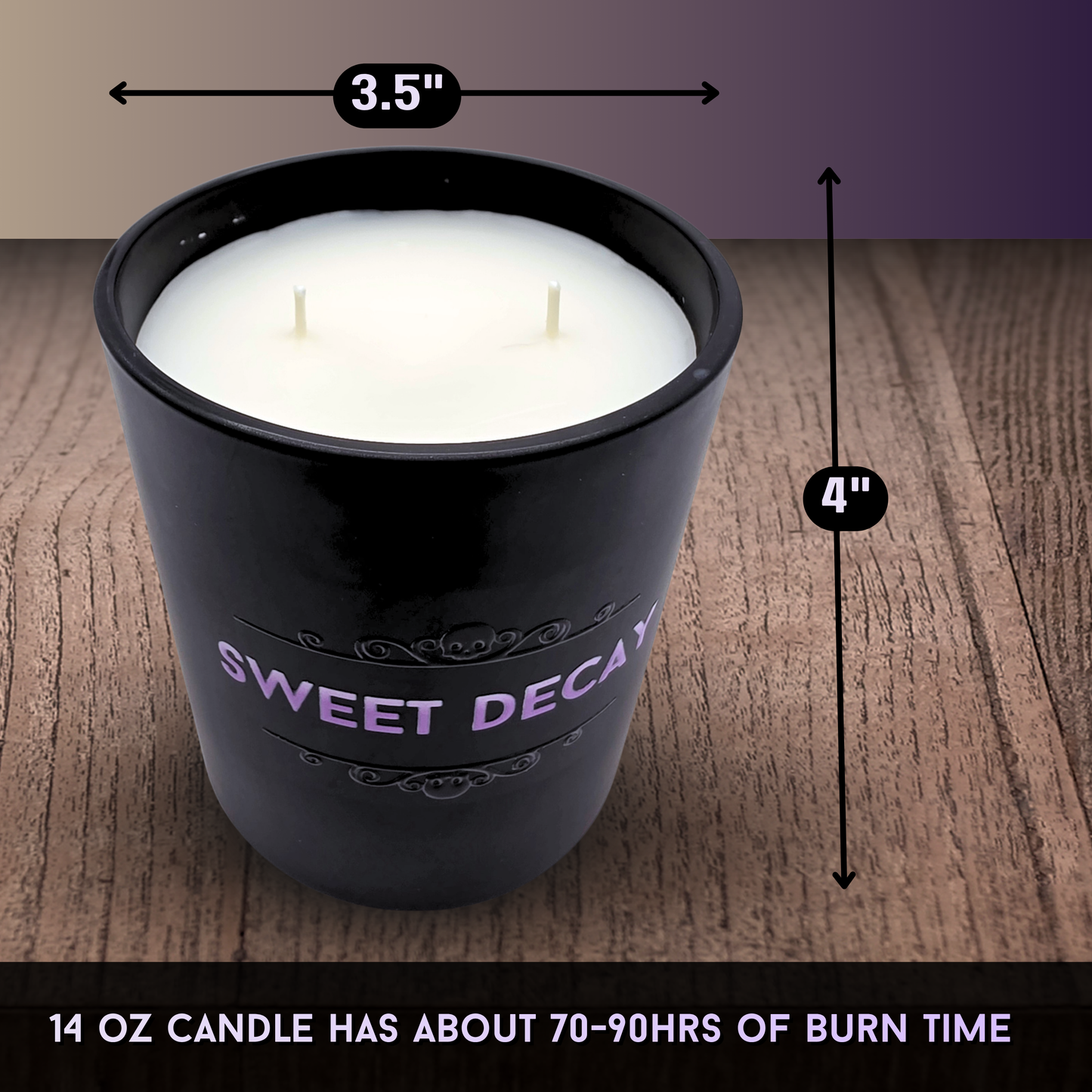 Sweet Decay HorrorLux Candle & Wax Melts Set, Honeysuckle Sandalwood Goth Luxury Candle, Horror Gift Decor