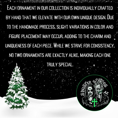 Evil Clown Baby Ornament | Evil Clown Horror Christmas Decoration | Hand Painted Creepy holiday Ornament | Gothic Creepmas Décor AZ