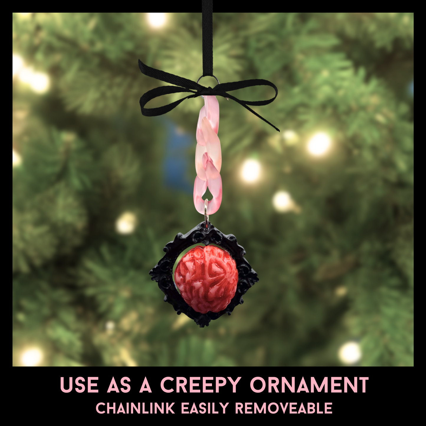 Brain Specimen Bag Charm | Handmade Horror Purse Charm
