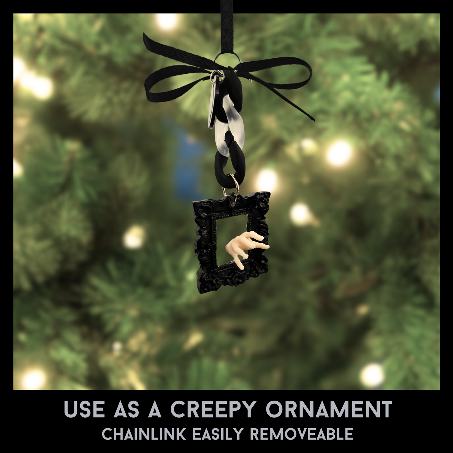 Ghostly Reach Mirror Bag Charm | Handmade Horror Purse Charm