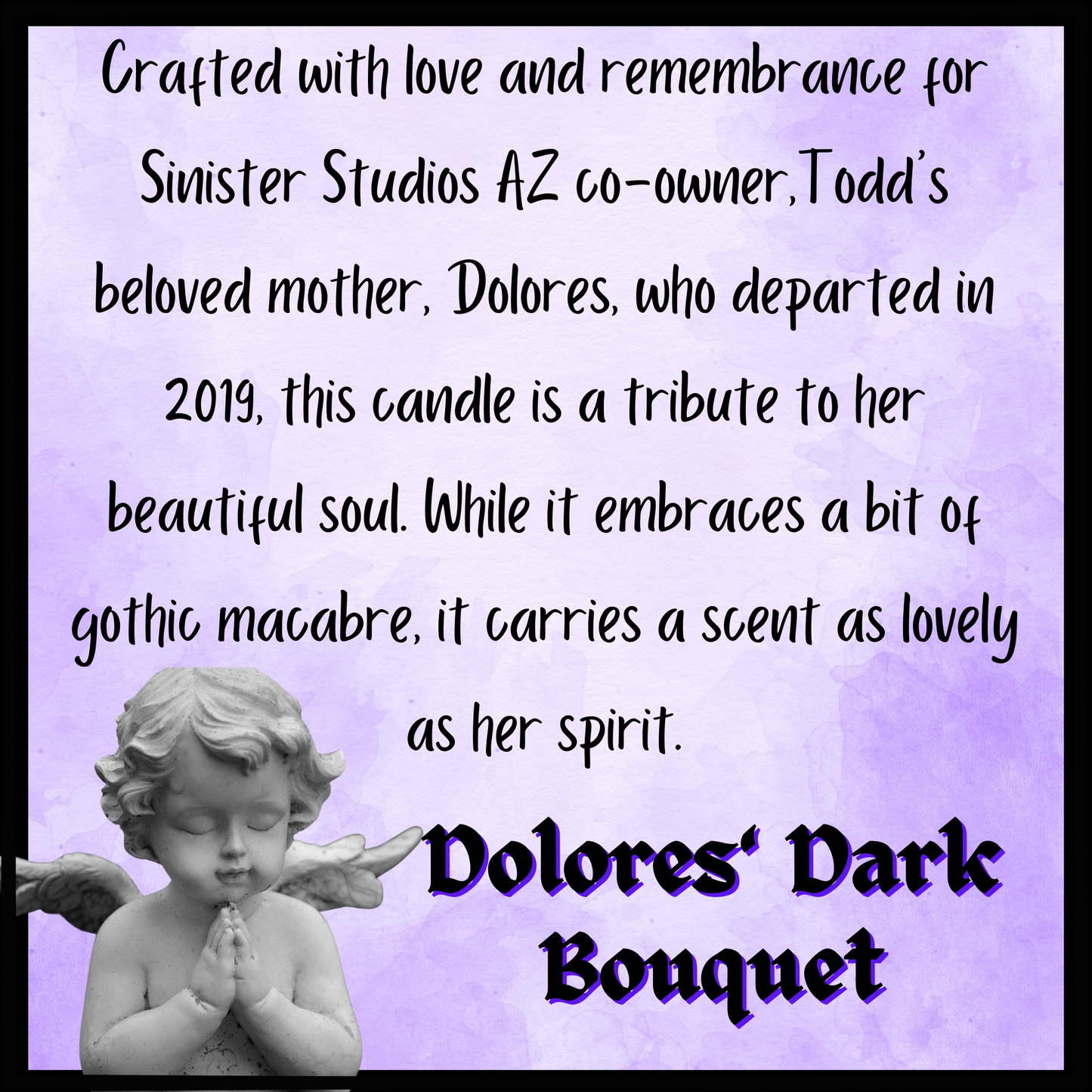 Dolores' Dark Bouquet soy candle rose lilac lavender candle floral scented gothic candle macabre candle gift creepy home decor gift for her housewarming gift floral candle