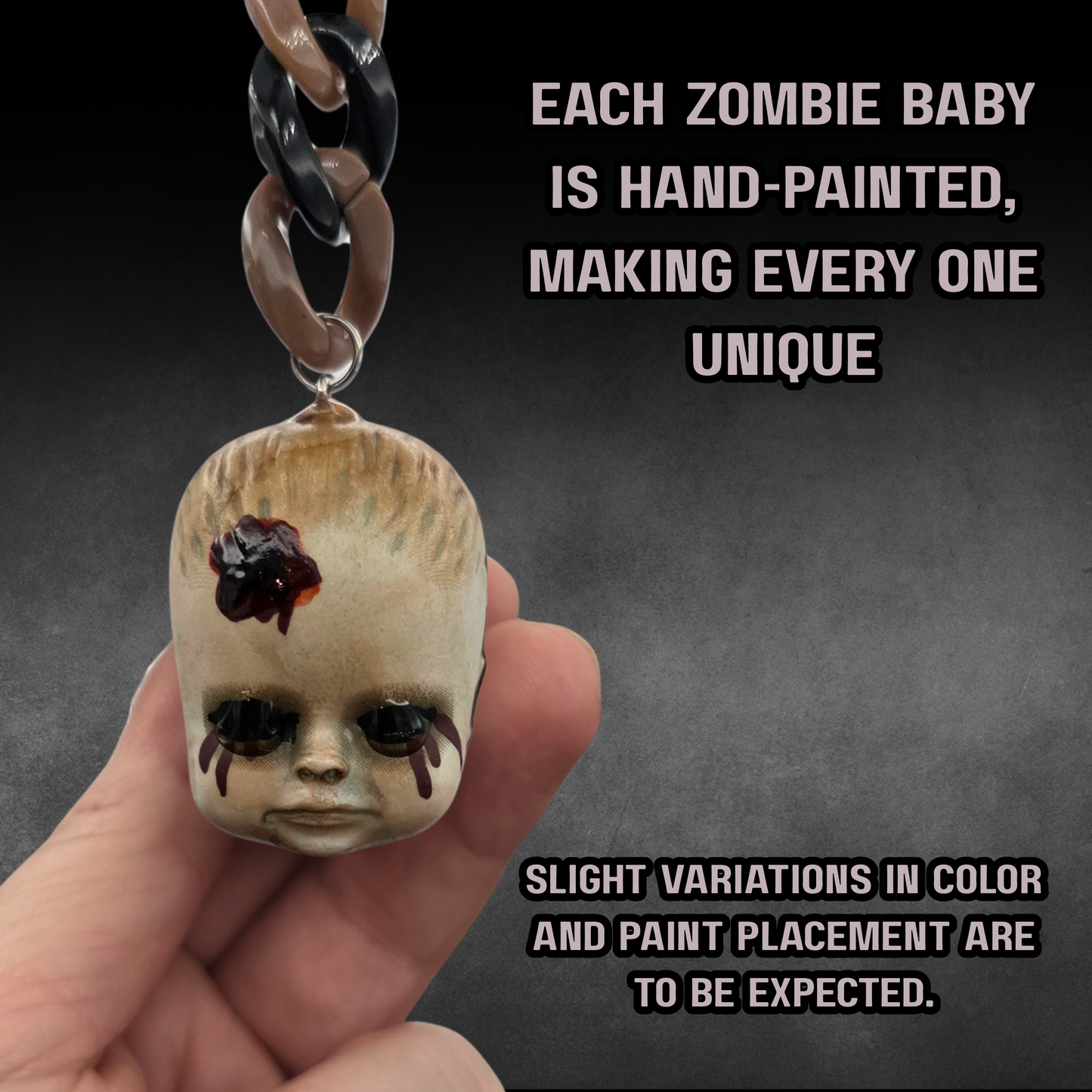 Zombie Baby Bag Charm | Handmade Horror Purse Charm