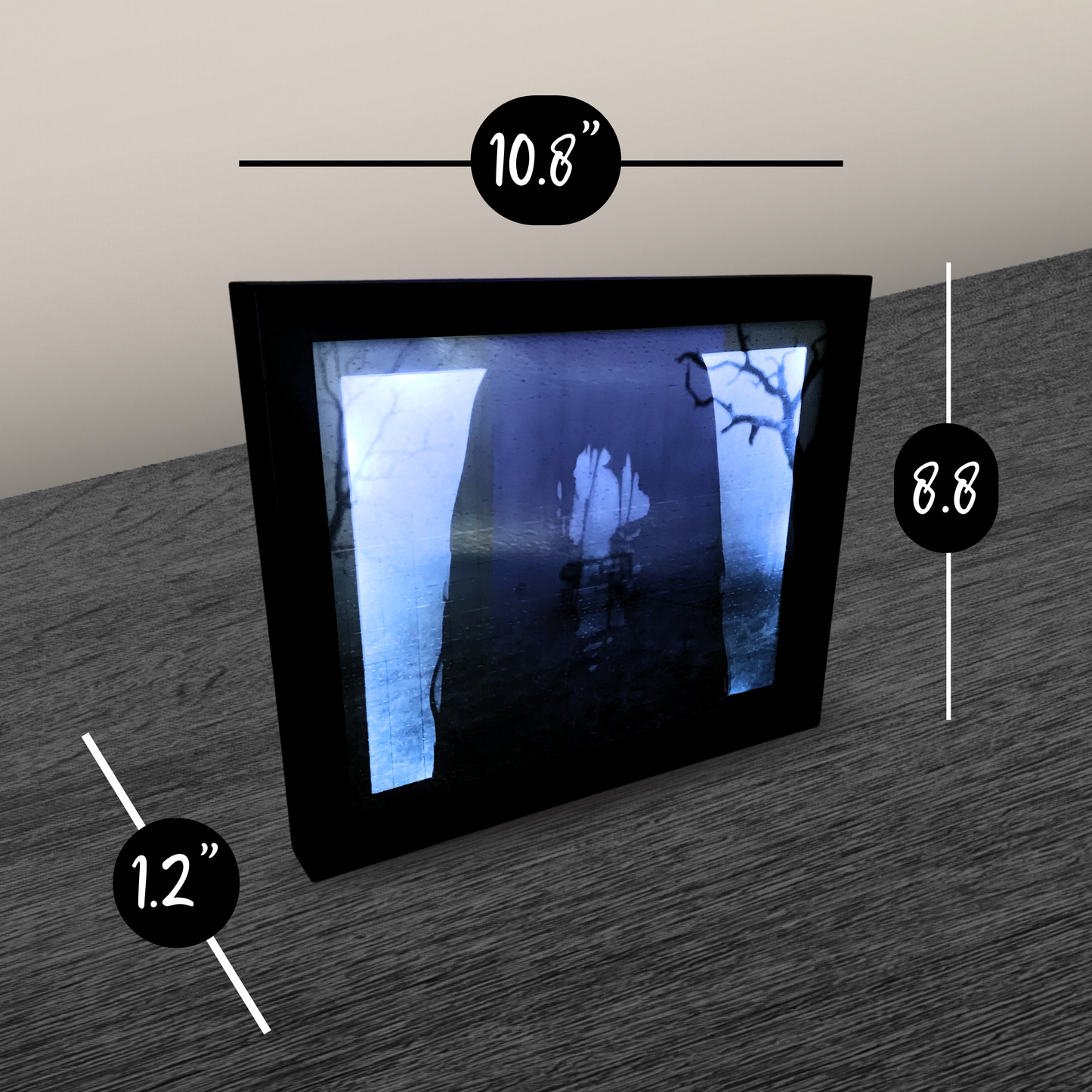 Cursed Light-Up Haunted Frame | Samara Ring-Inspired Horror Decor | Well Scene Turns Creepy When Lit | Made by Sinister Studios AZ