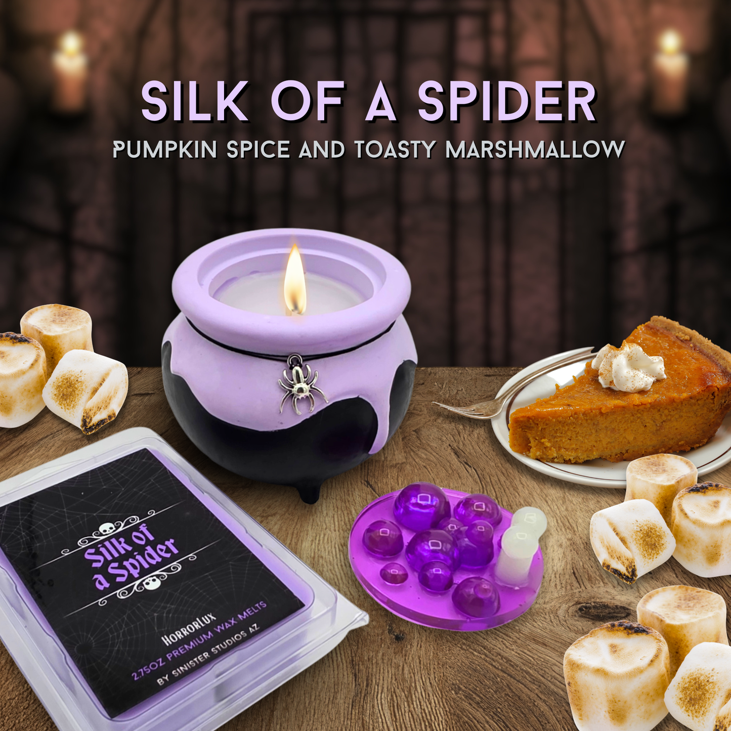 Handmade Cauldron Candle & Wax Melts | Gothic Witch Candle