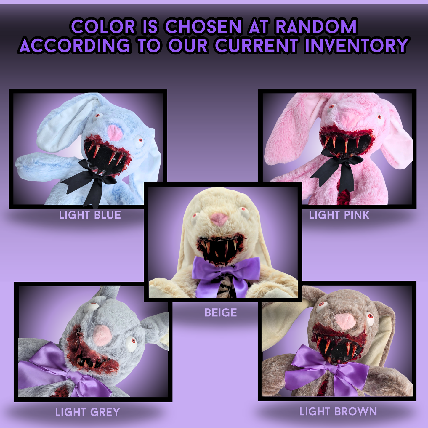 Mystery Creepster Bunny Plush Horror Easter Basket Alternative – Creepy Easter Gift, Cut Open Bunny Surprise Toy, Gothic Plush by Sinister Studios AZ