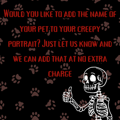 Merry Gothmas Custom Creepy Pet Portrait • Horror Holiday Pet Art • Gothic Christmas Pet Painting • Cat or Dog Photo to Dark Xmas Artwork