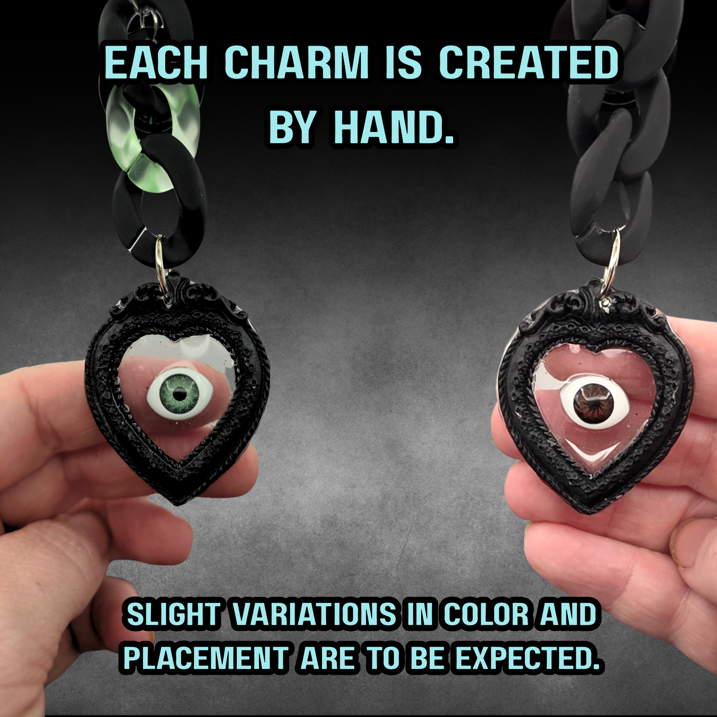 I'm Watching You Eye Bag Charm | Handmade Gothic Purse Charm