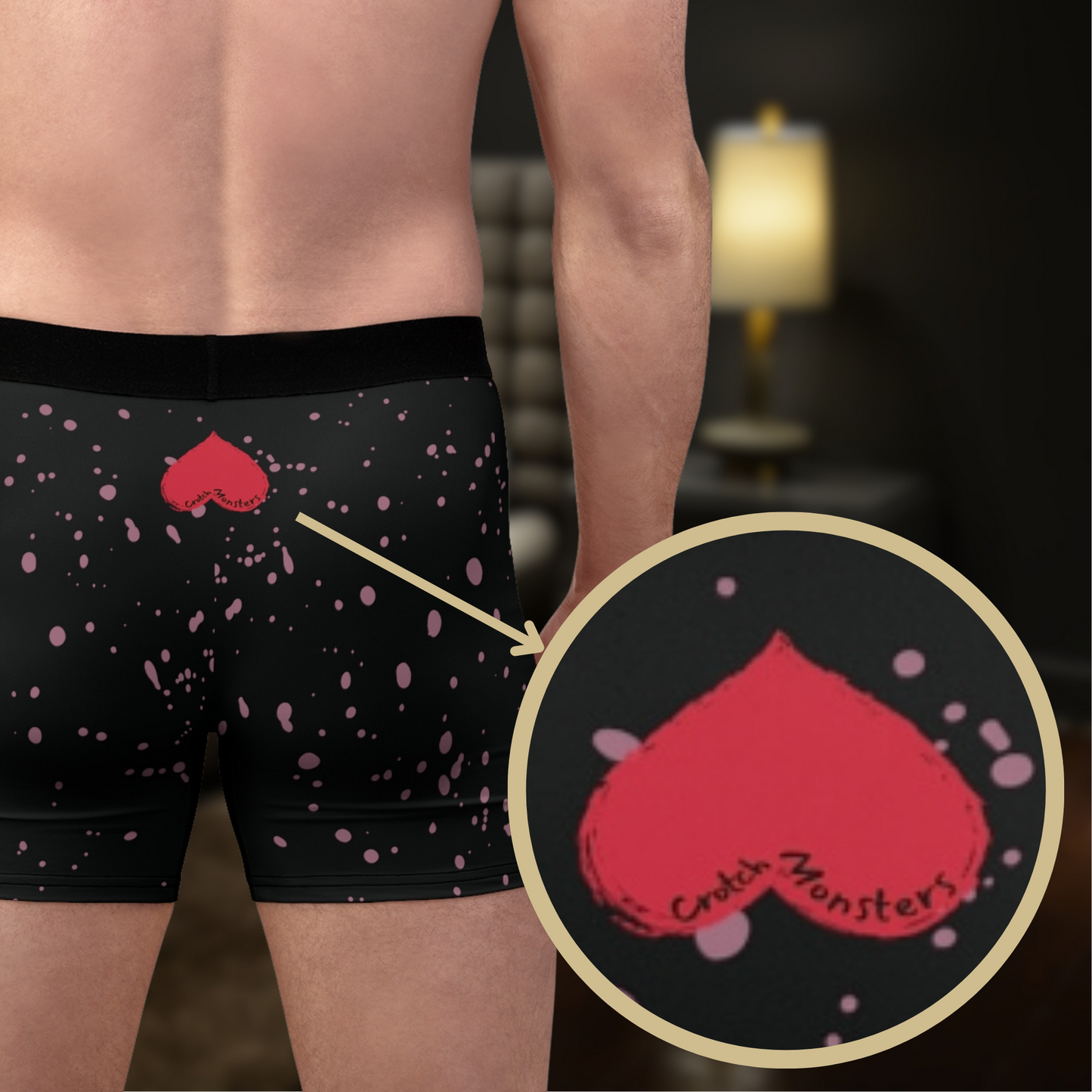 Furry Crotch Monsters funny boxer briefs gift for him bachelor party gift anniversary for him funny gag gift underwear (Copy)