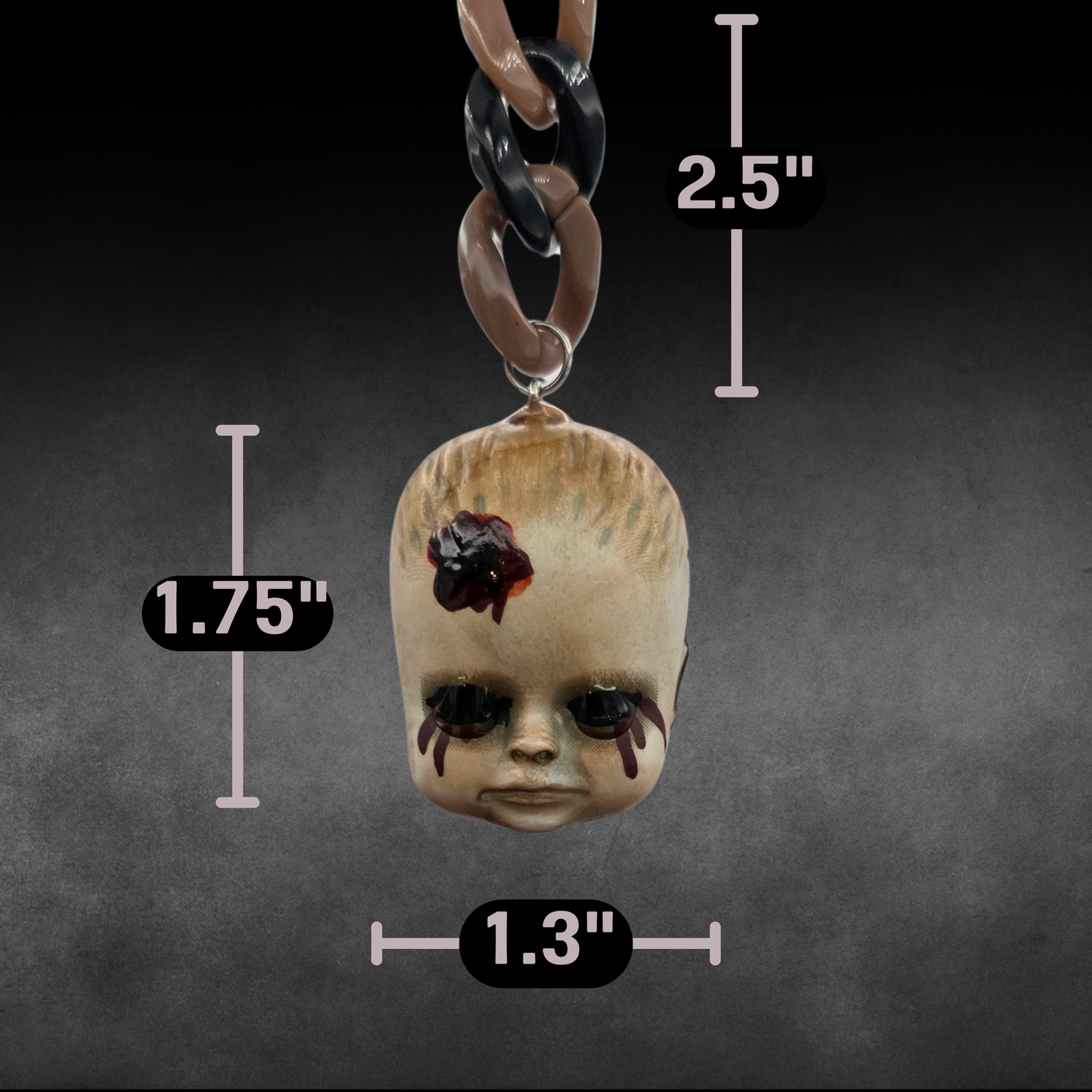 Zombie Baby Bag Charm | Handmade Horror Purse Charm