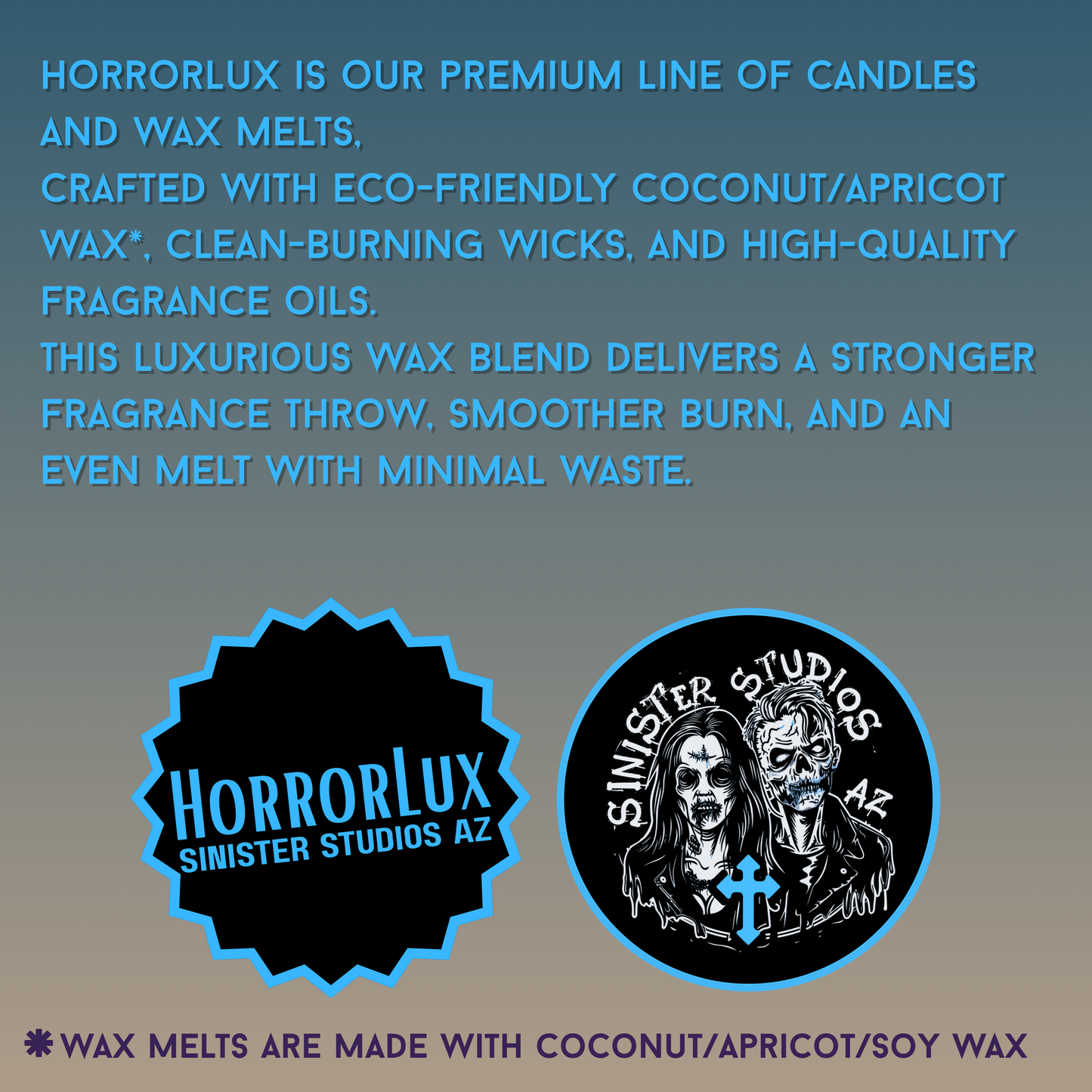 Thalassophobia HorrorLux Candle & Wax Melts Set, Sea Salt Bergamot Sandalwood Gothic Ocean Horror Candle Gift