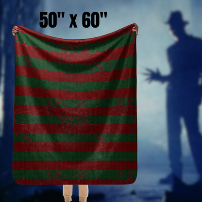 Freddy Sweater Sherpa blanket gift for couple Elm Street blanket gift for him Krueger blanket horror decor gift for her