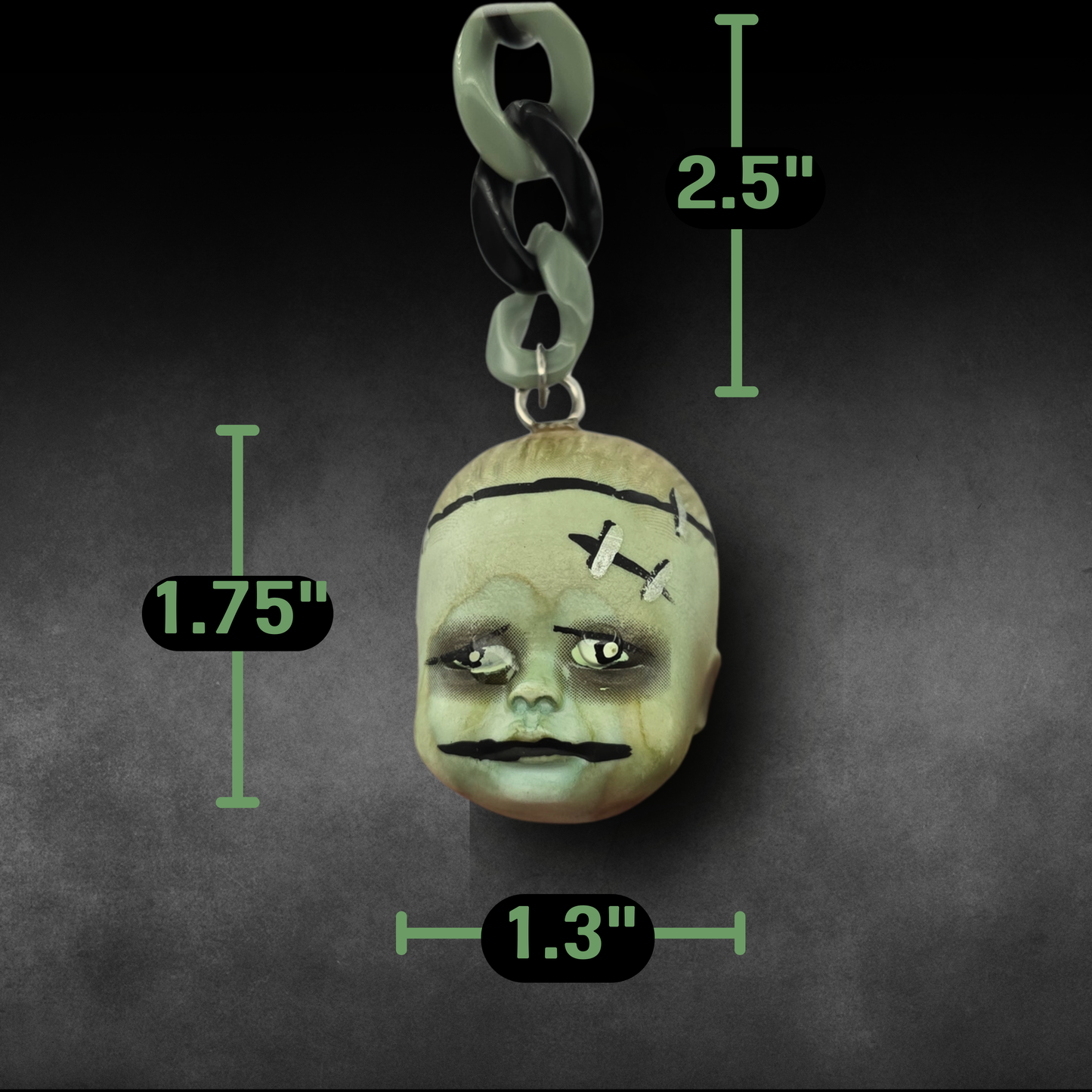 Frankenbaby Handmade Horror Bag Charm