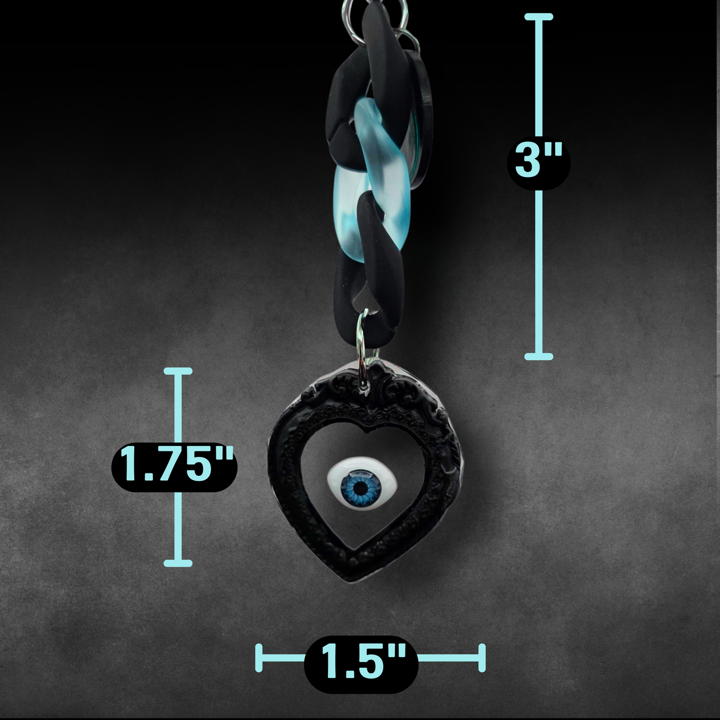 I'm Watching You Eye Bag Charm | Handmade Gothic Purse Charm