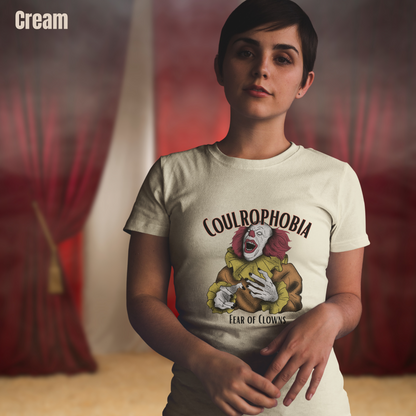 Coulrophobia tee Fear of clowns unisex horror tshirt for her birthday gift creepy clown tee gift psychology student tee for her circus phobia gift