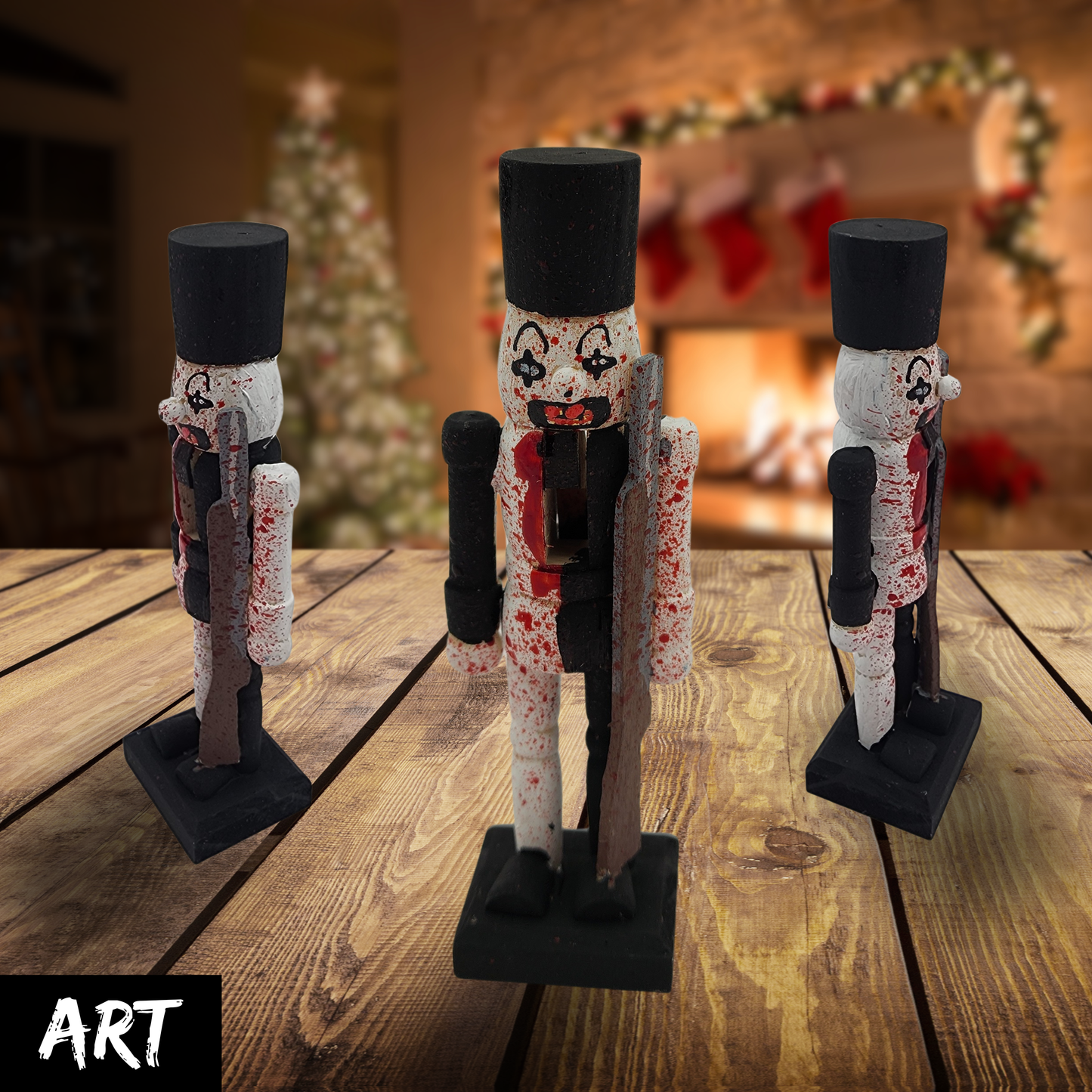 Horror Themed Nutcrackers | Hand Painted Killer Christmas Décor | Jason, Michael, Freddy, Pennywise, Leatherface, Art the Clown