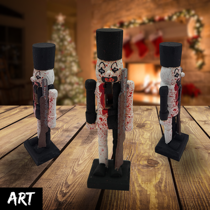 Horror Themed Nutcrackers | Hand Painted Killer Christmas Décor | Jason, Michael, Freddy, Pennywise, Leatherface, Art the Clown