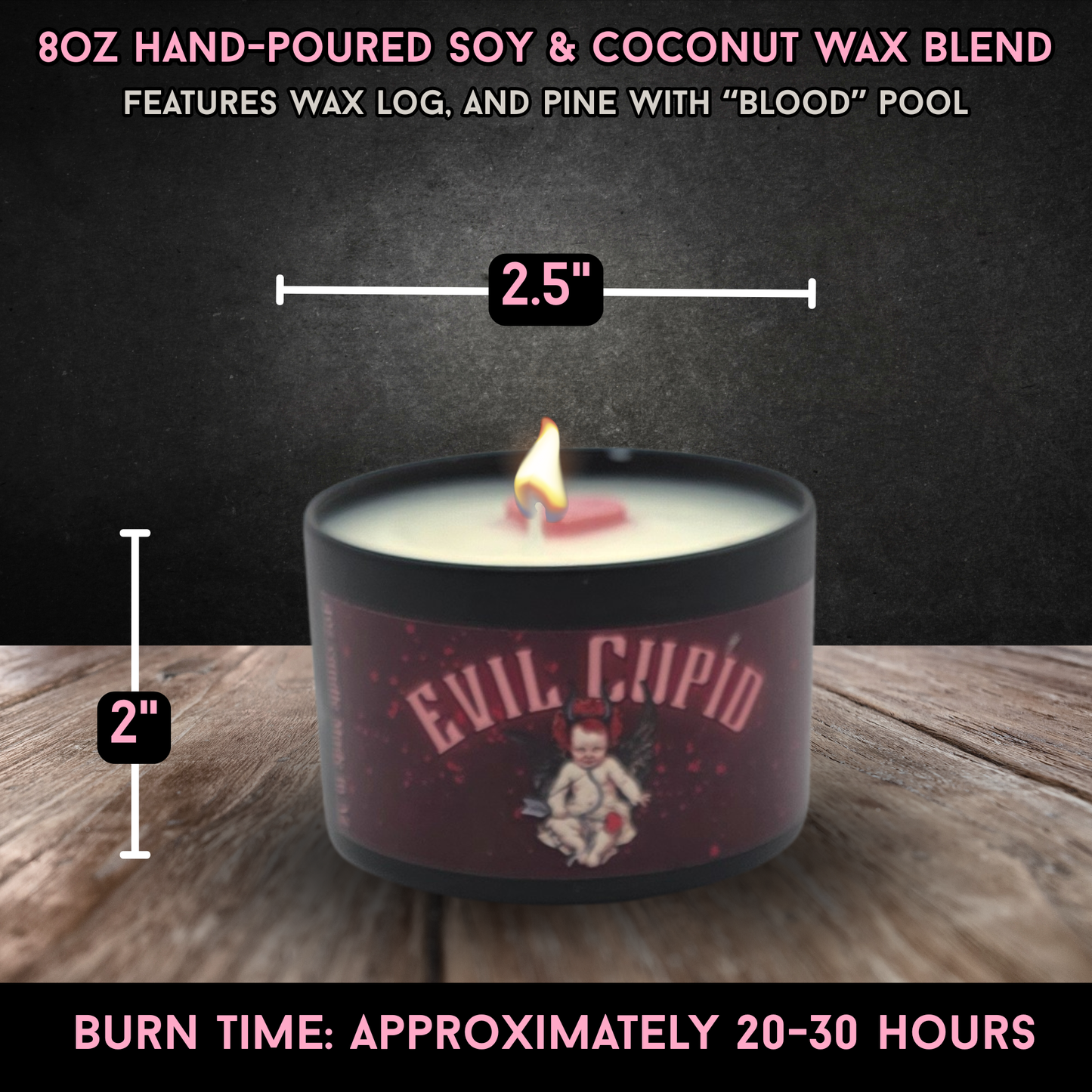 Sinister Love Candle Gift Set | Gothic Valentine Candles | Horror Romance Gift | Soy Coconut Wax | Spooky Love Decor | Sinister Studios AZ