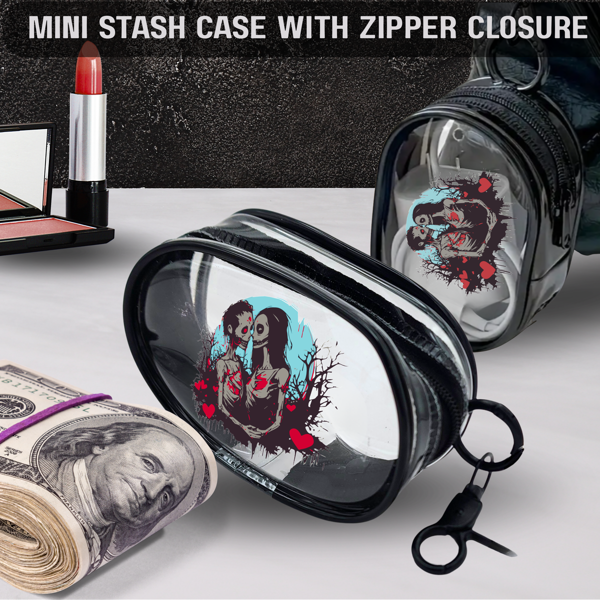 Zombie Love Bag Collection – Gothic Tote, Makeup Pouch & Mini Stash Case