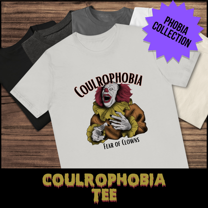 Coulrophobia tee Fear of clowns unisex horror tshirt for her birthday gift creepy clown tee gift psychology student tee for her circus phobia gift