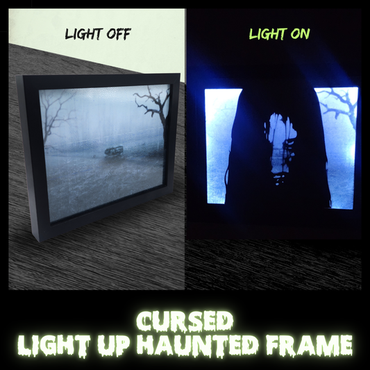 Cursed Light-Up Haunted Frame | Samara Ring-Inspired Horror Decor | Well Scene Turns Creepy When Lit | Made by Sinister Studios AZ