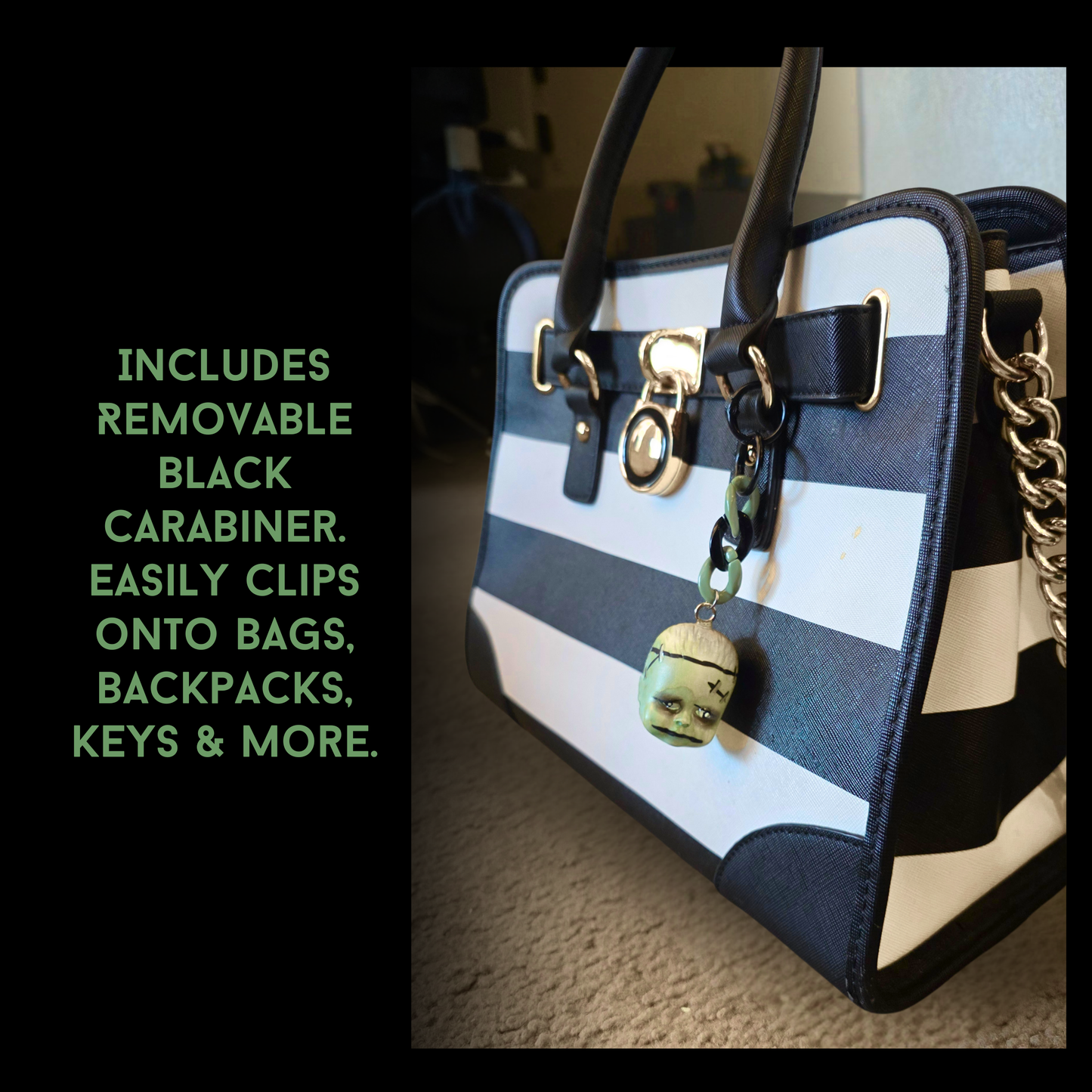 Frankenbaby Handmade Horror Bag Charm
