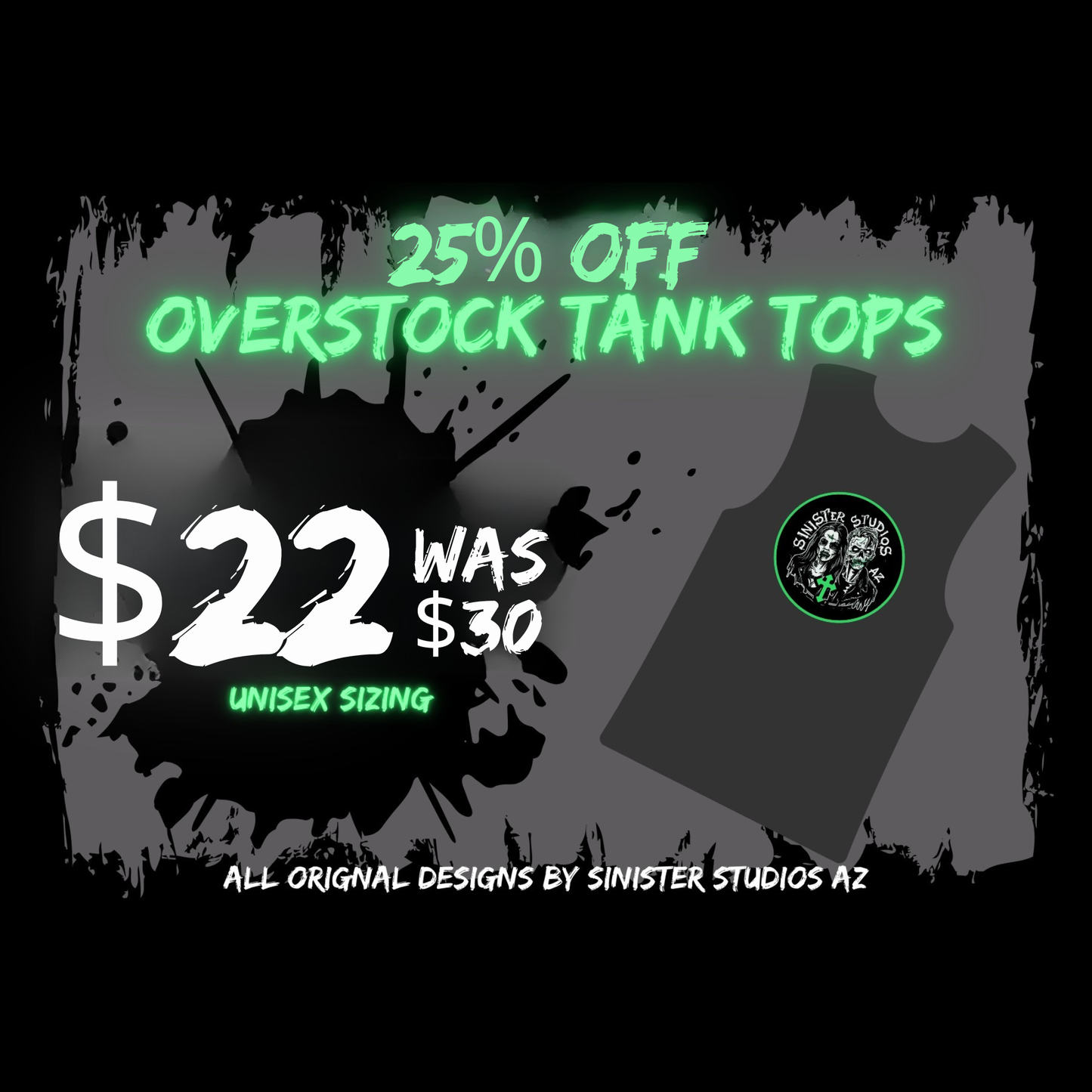 Horror Junkie Unisex Muscle Tank – Bella + Canvas Sleeveless Graphic Shirt – Gothic Floral Horror Tank Overstock Sale $22