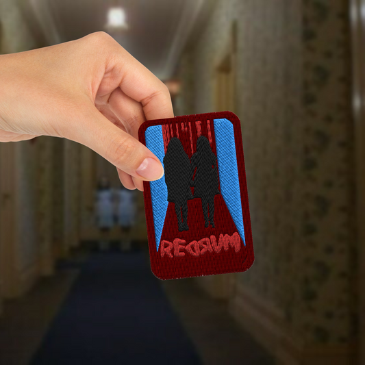 RedruM Embroidered patches creepy twins iron on patch horror patch halloween iron on patch gift horror collectors patch gift