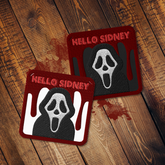 Hello Sidney Embroidered patches horror iron on patch Scream patch halloween gift for her horror movie collectibles horror iron on gift