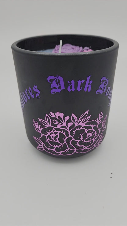 Dolores' Dark Bouquet soy candle rose lilac lavender candle floral scented gothic candle macabre candle gift creepy home decor gift for her housewarming gift floral candle